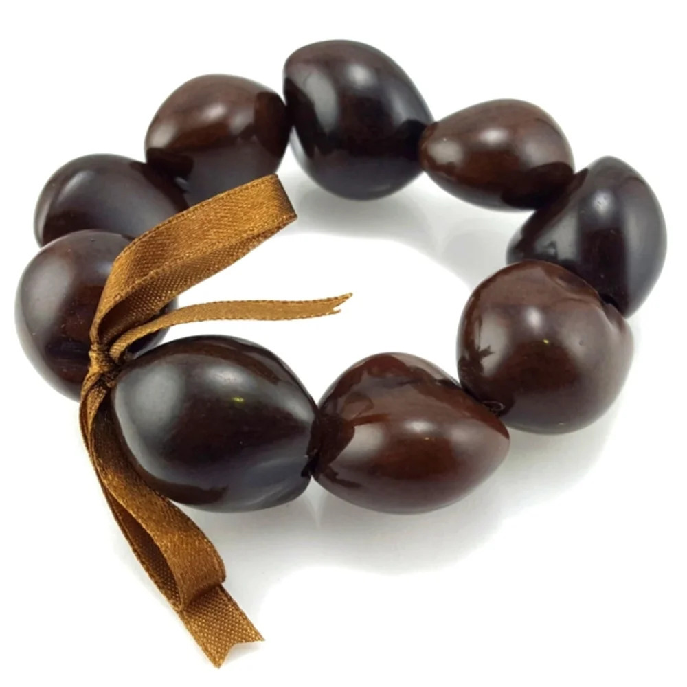 Brown Kukui Nut Lei Bracelet 🐼🐼🐼